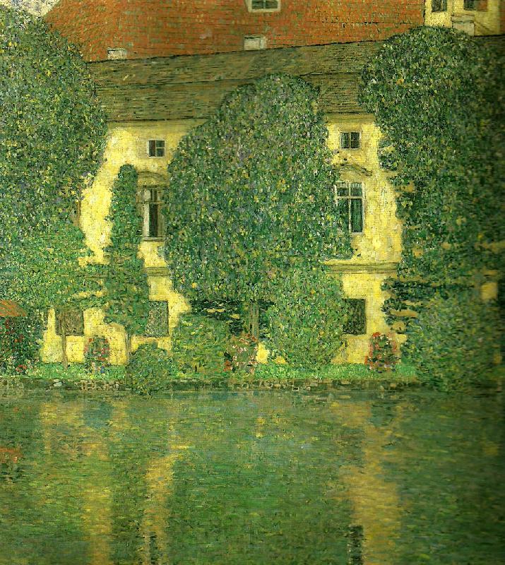 Gustav Klimt slottet kammer vid attersee Norge oil painting art